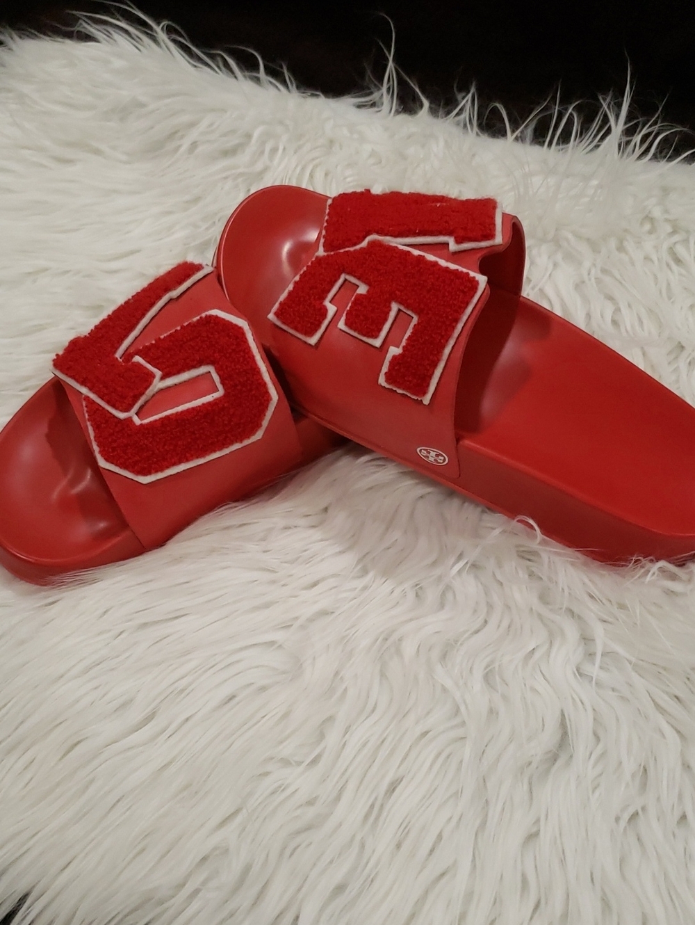 Tory Burch Red Slide Sandals